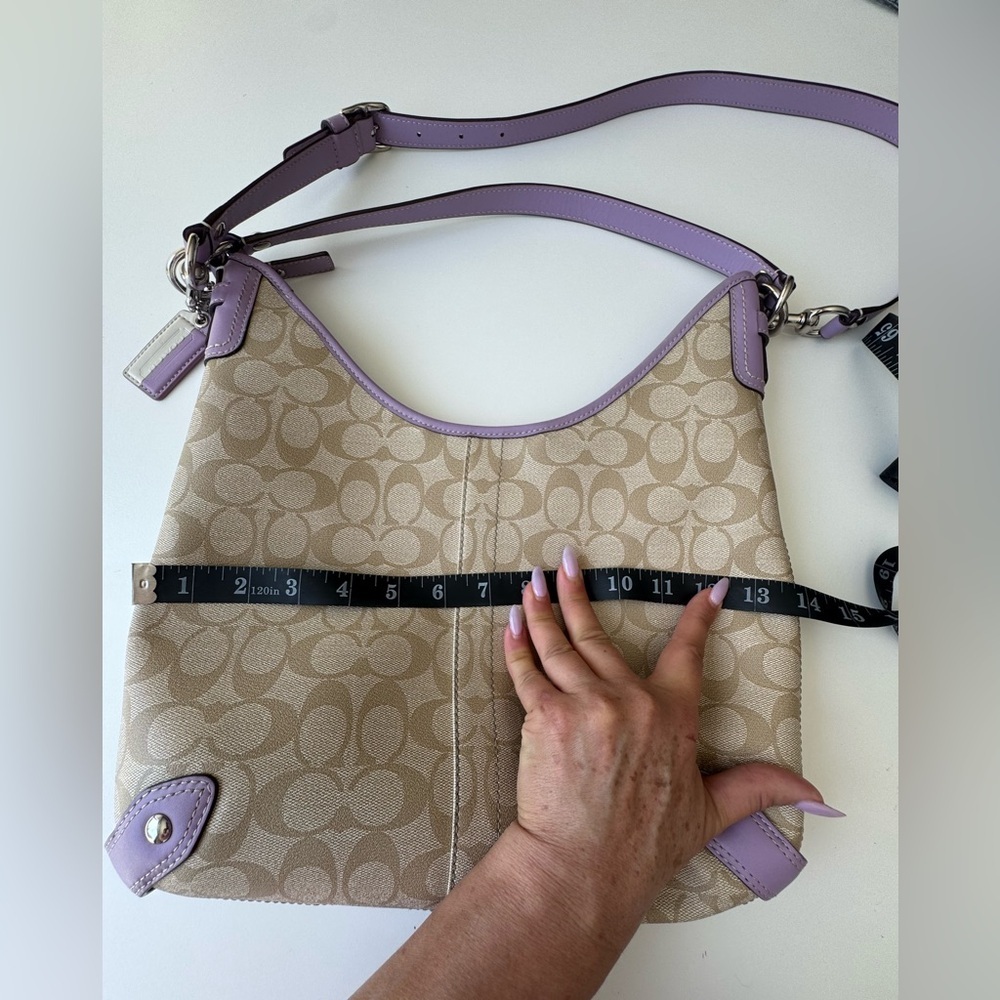 Authentic Coach Chelsea Signature canvas Hobo shoulder Two Way Bag - Picture 17 of 17